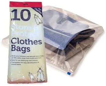 10  Store & Protect Zip Seal Clothes Storage Bags – Protect from Dust & Moths 35Cm X 45Cm