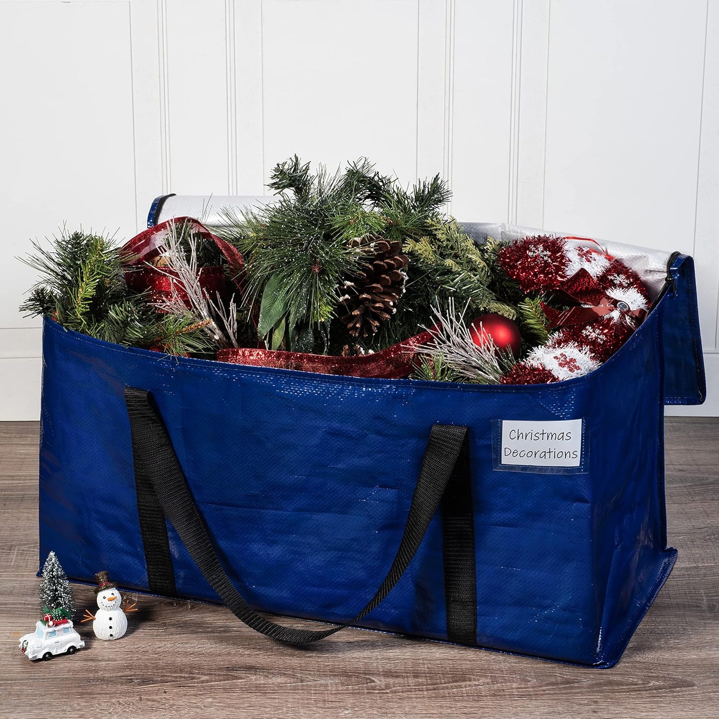Heavy Duty Moving Boxes or Storage Bags – Storage Bins with Lids, Large Moving Bags with Backpack Straps & Handles – Moving Supplies for College Dorm or Christmas Decorations, 6 Pack